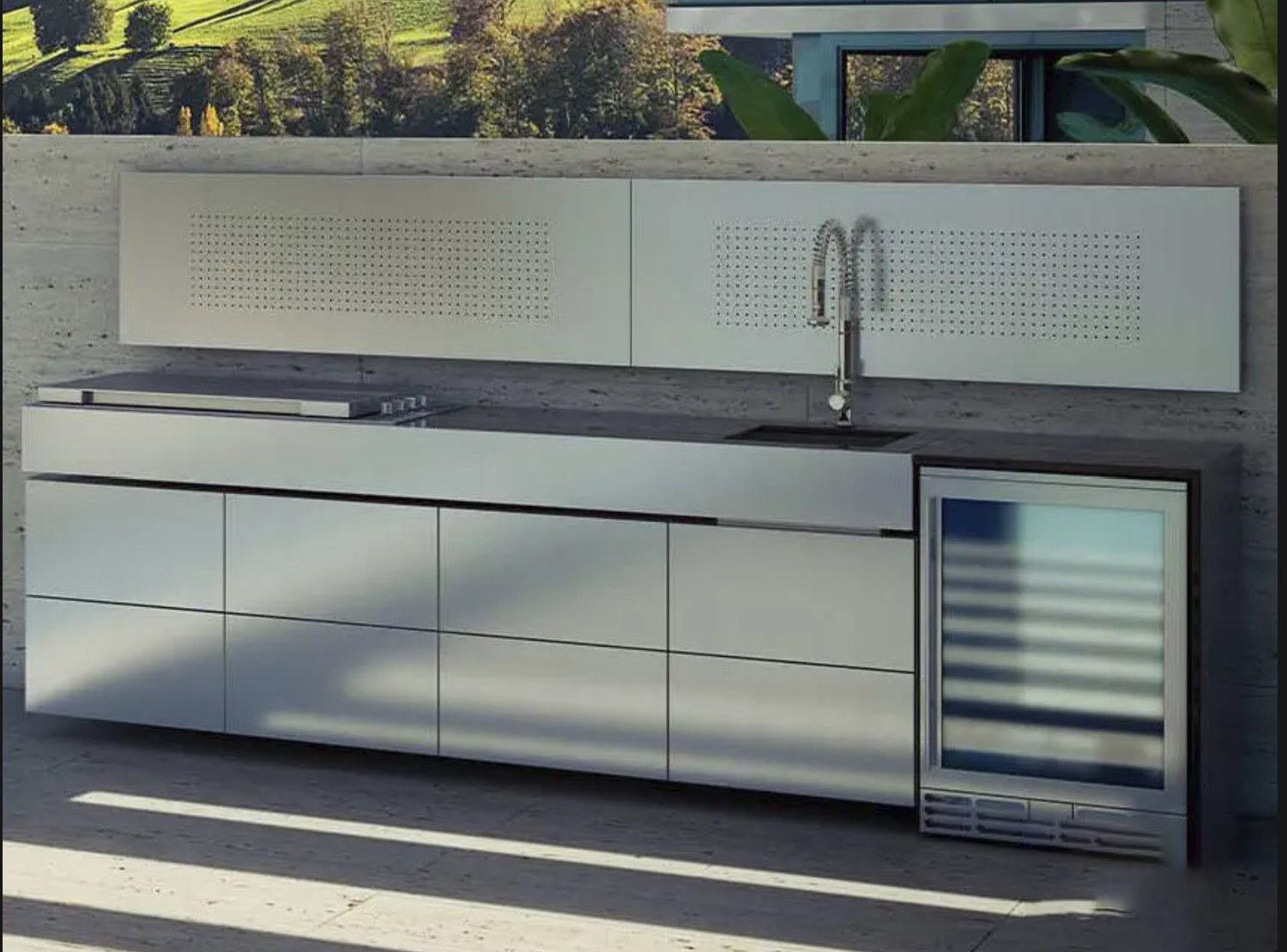 AKOTA-316-SS-STAINLESS-STEEL-CANTILEVER-MODERN-CUSTOM-OUTDOOR-KITCHEN-GRILL-REFRIGERATOR-SINK