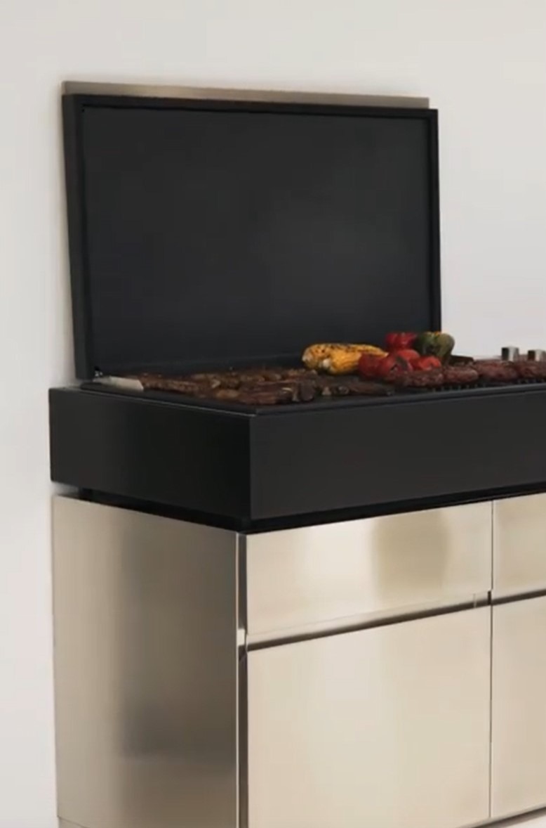 AKOTA-BLACK-316-SS-STAINLESS-STEEL-CANTILEVER-MODERN-CUSTOM-OUTDOOR-KITCHEN-GRILL-REFRIGERATOR-COMBO